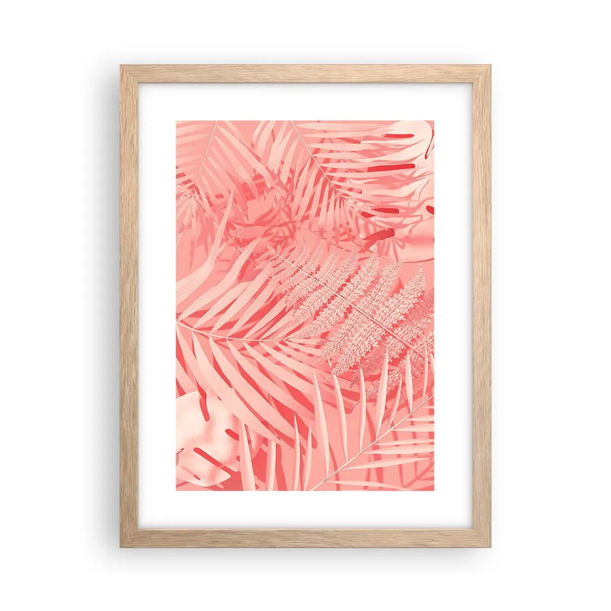 Affiche dans un chêne clair - Poster - Concept de rose - 30x40 cm