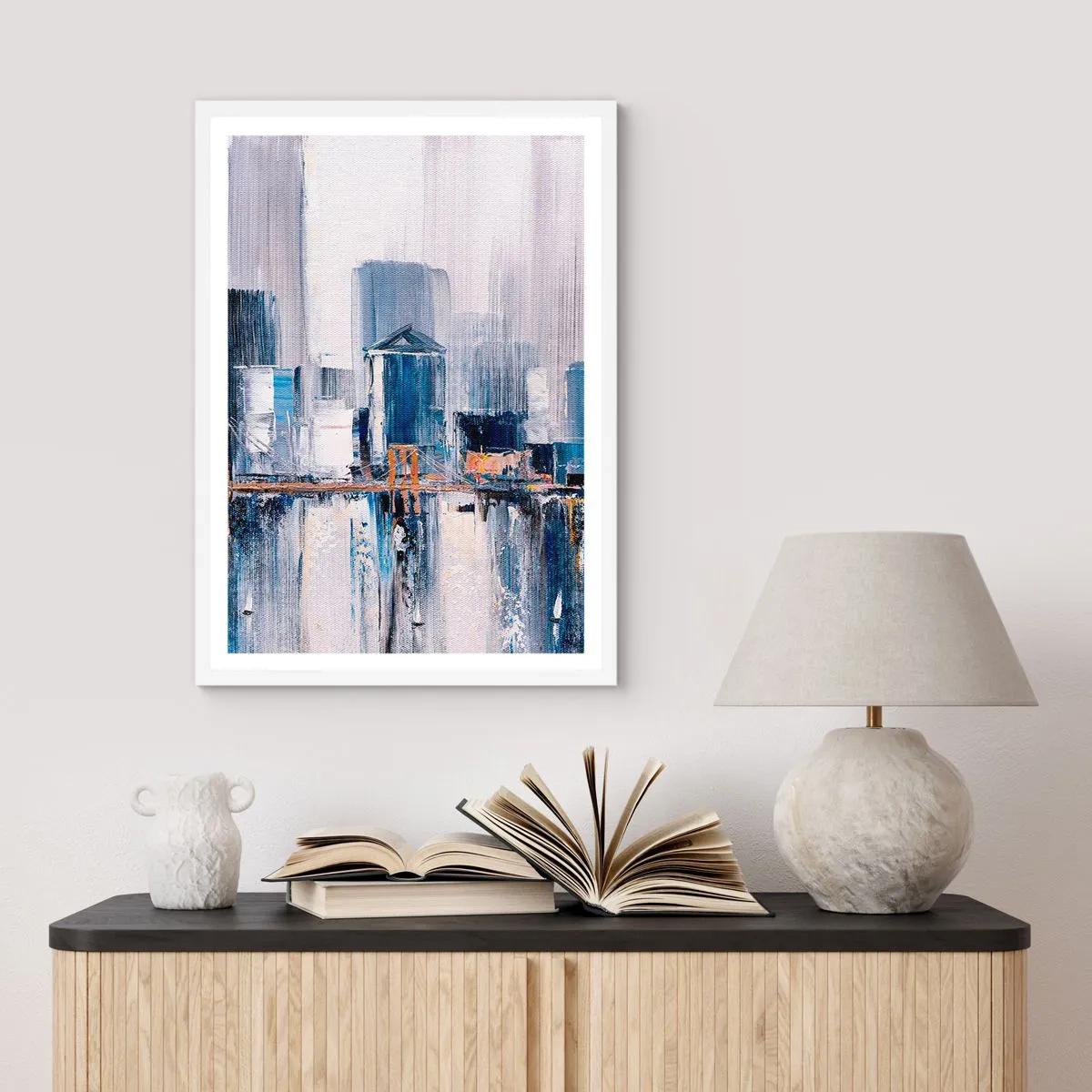 Affiche dans un cadre blanc - Poster - Impression new-yorkaise - 30x40 cm