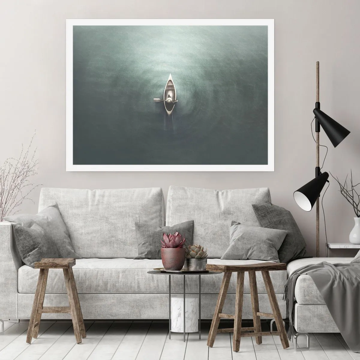 Affiche - Poster - À travers le lac de la lune - 70x50 cm