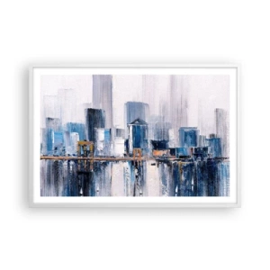 Affiche dans un cadre blanc - Poster - Impression new-yorkaise - 91x61 cm