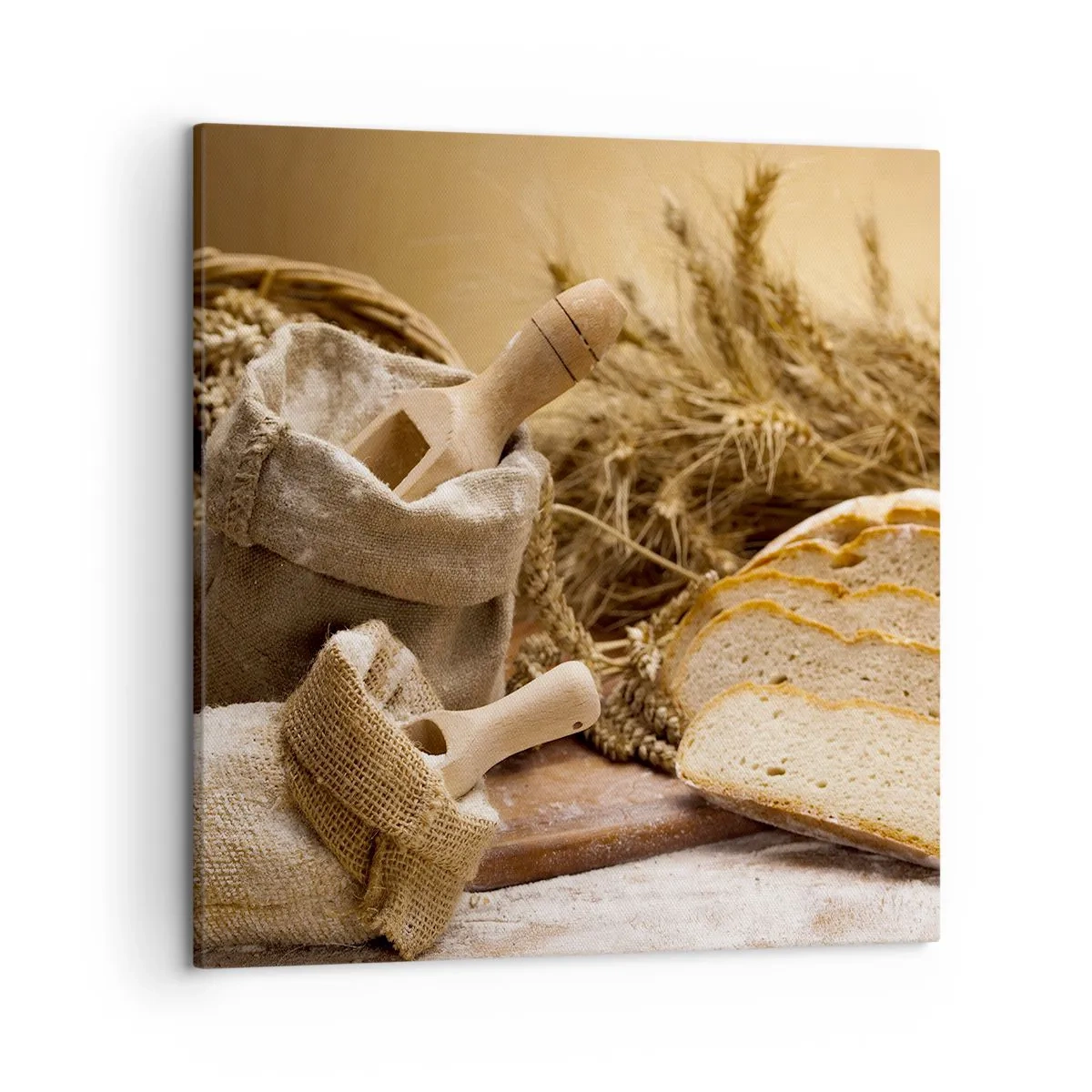 Impression sur toile - Image sur toile - Comment il coupe avec un couteau - 50x50 cm