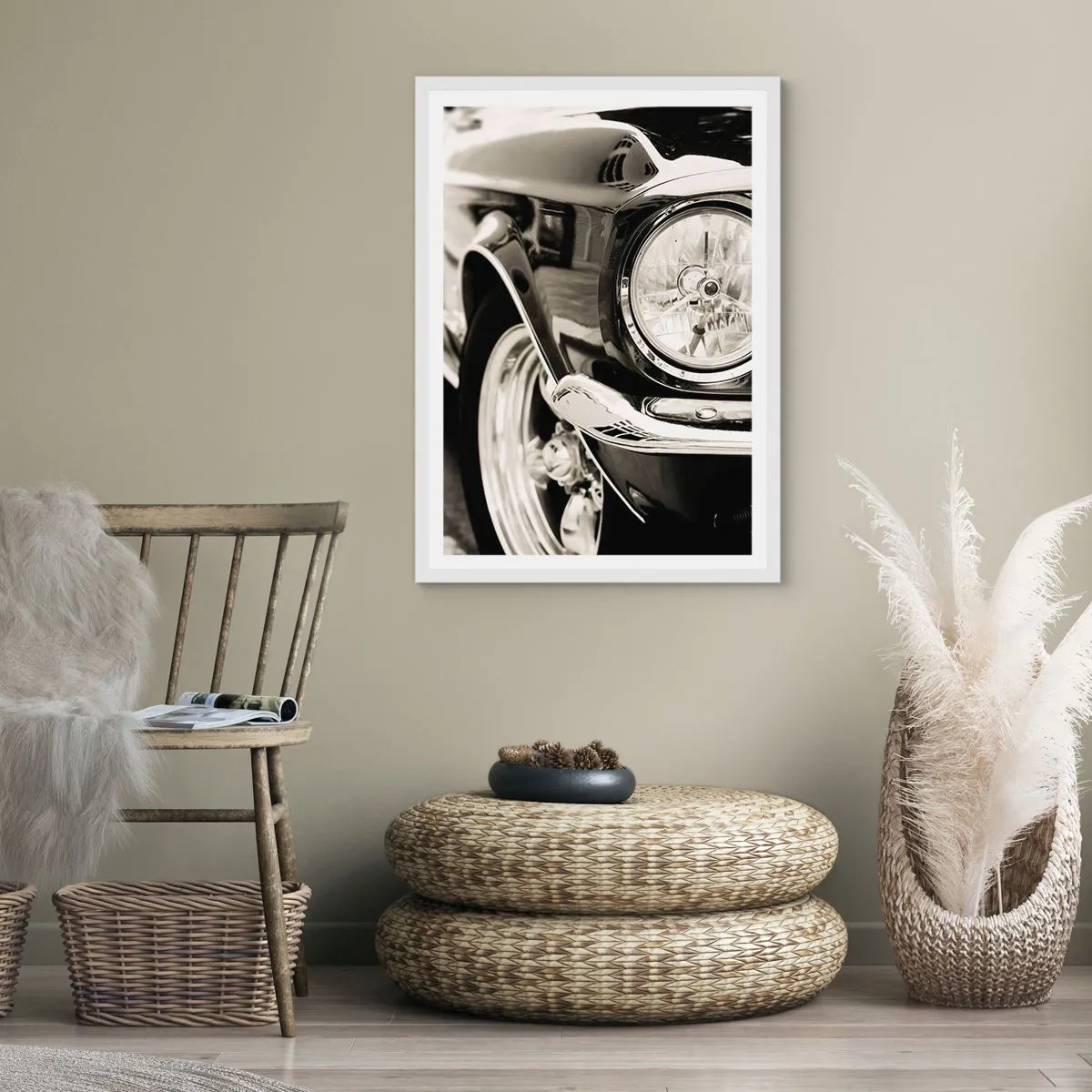 Affiche dans un cadre blanc - Poster - Brillance permanente - 70x100 cm