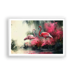 Affiche dans un cadre blanc - Poster - Une leçon de grâce naturelle - 91x61 cm