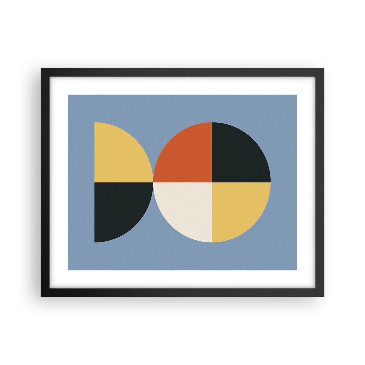 Affiche dans un cadre noir - Poster - Regarde et compte - 50x40 cm