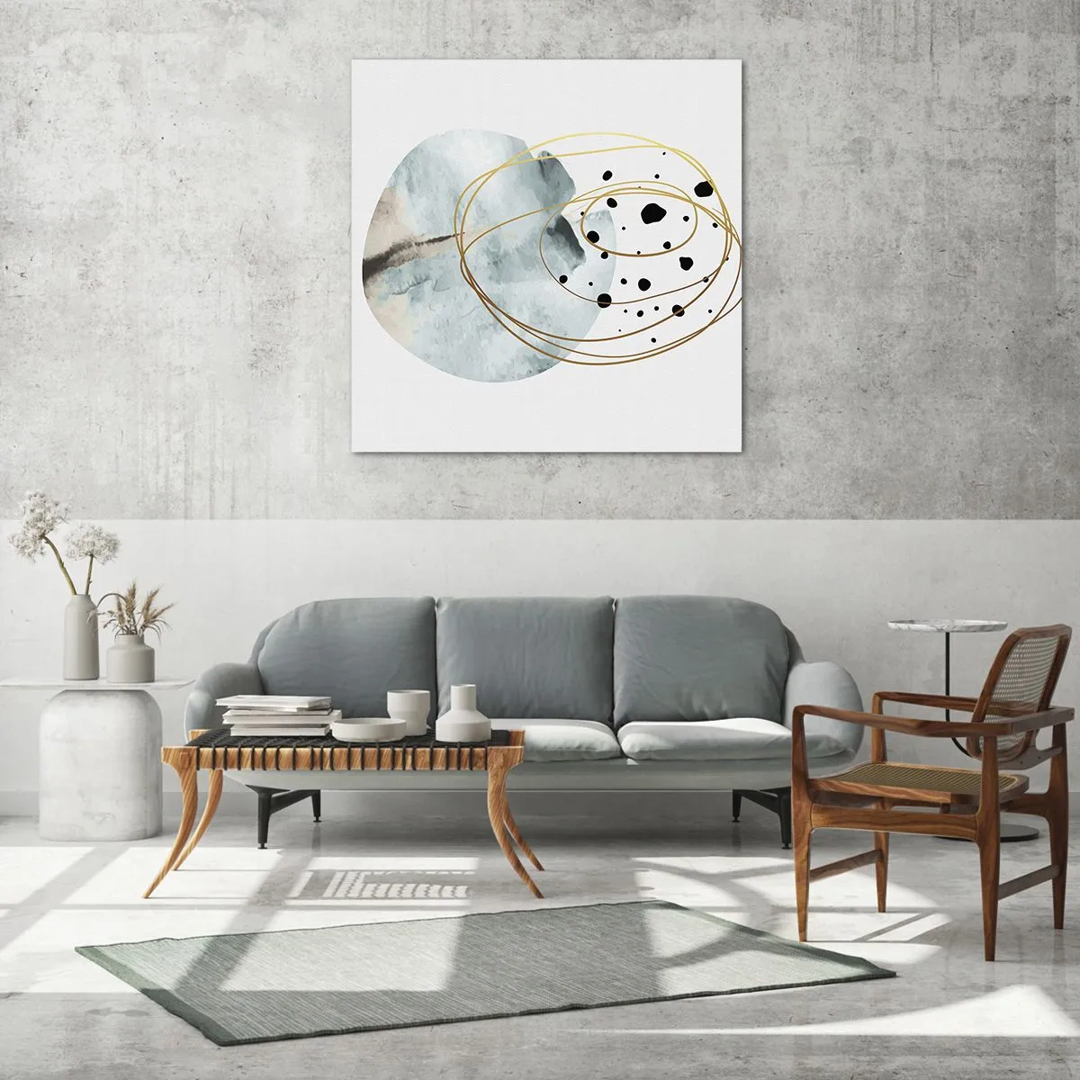 Impression sur verre - Image sur verre - Emmêlement de l'espace - 30x30 cm