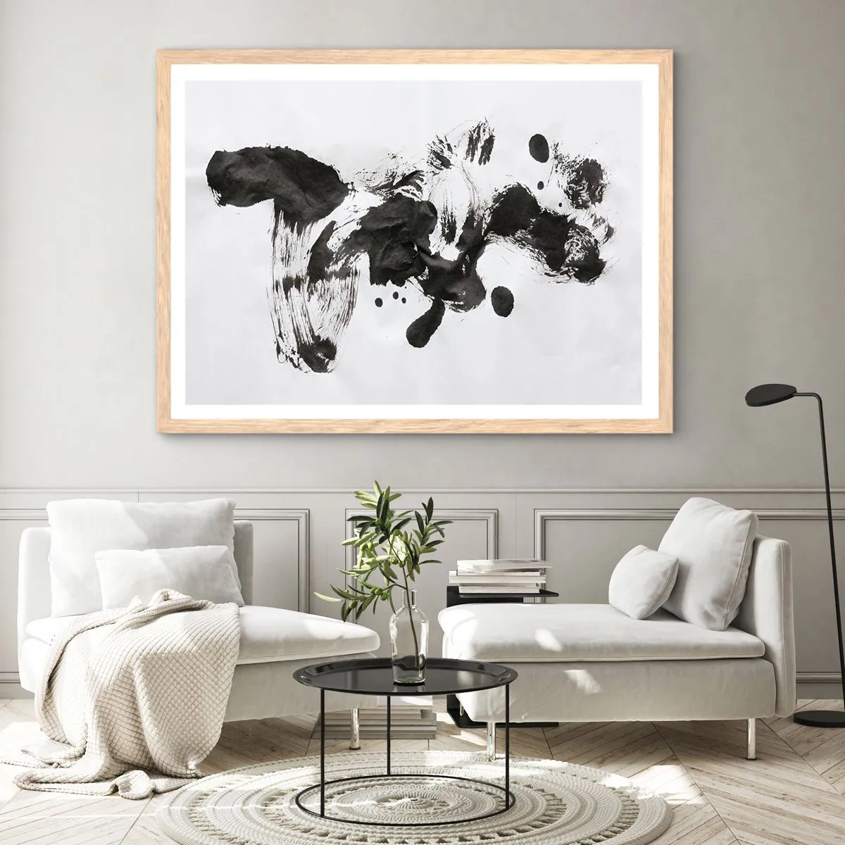 Affiche dans un chêne clair - Poster - De la méthode dans la folie ? - 50x40 cm