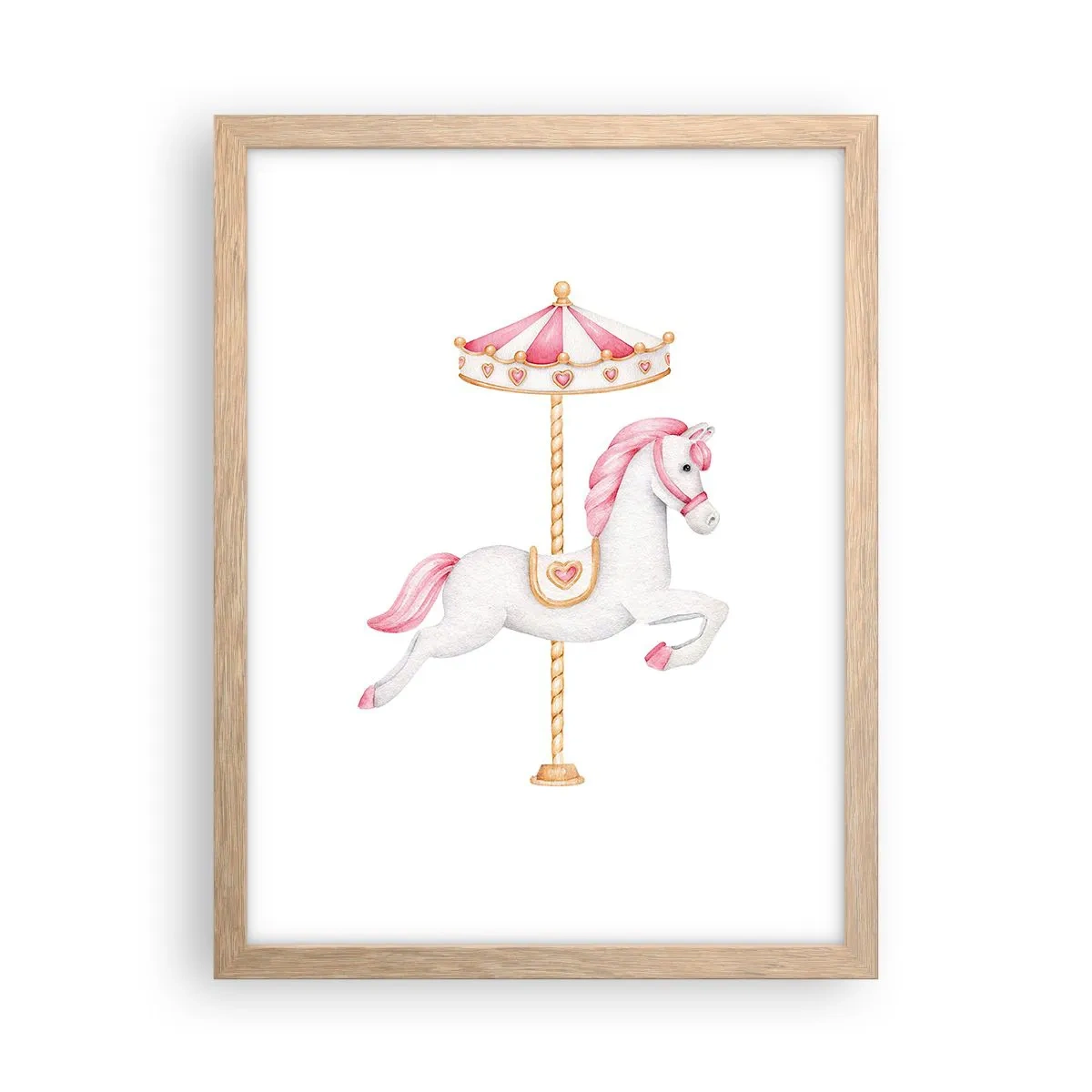 Affiche dans un chêne clair - Poster - Les sabots en avant - 30x40 cm