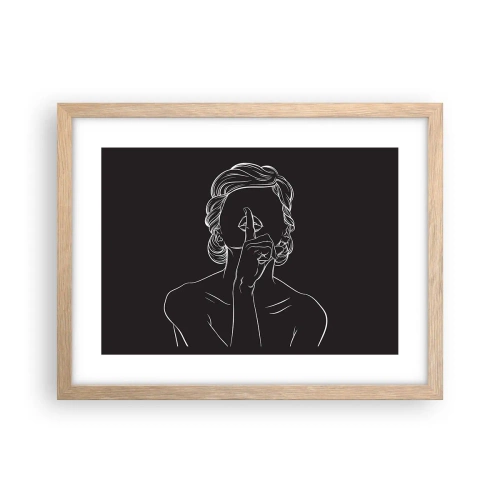 Affiche dans un chêne clair - Poster - La beauté s'épanouit en silence - 40x30 cm