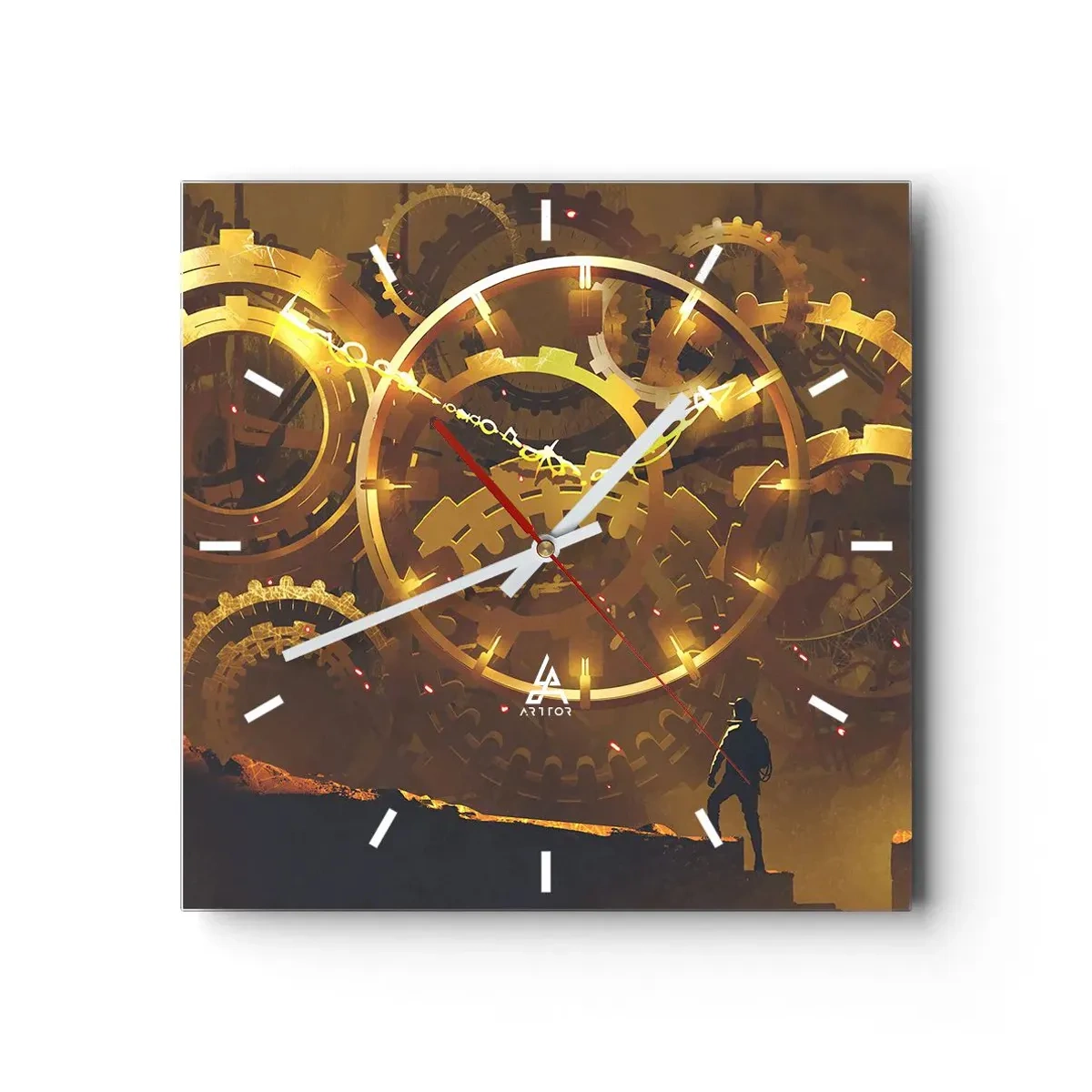 Horloge murale - Pendule murale - À la source du temps - 40x40 cm