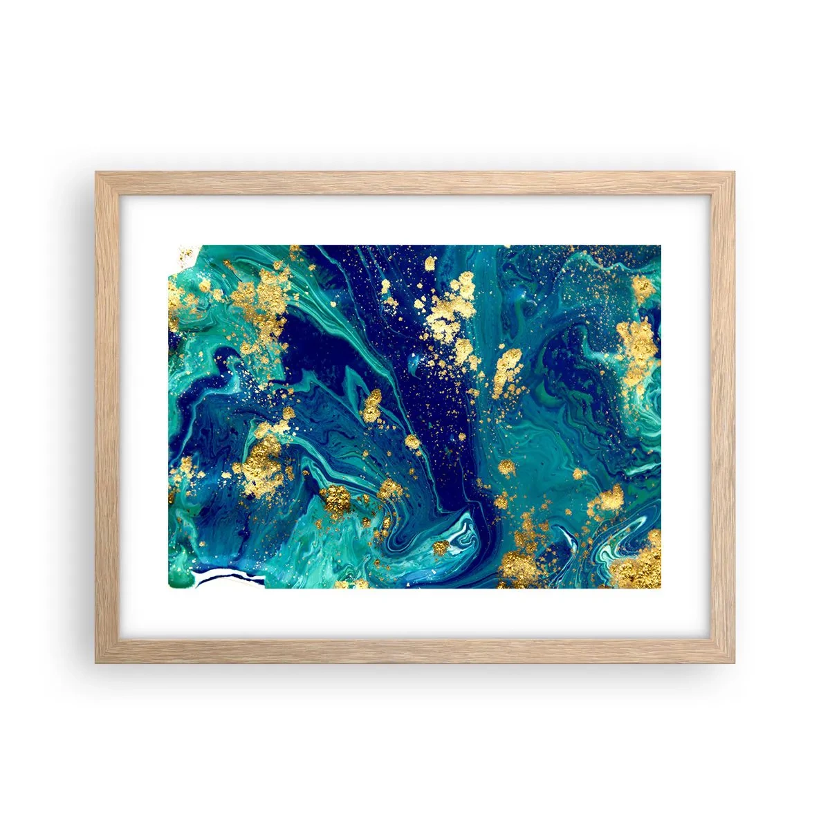 Affiche dans un chêne clair - Poster - Les pétales du soleil - 40x30 cm