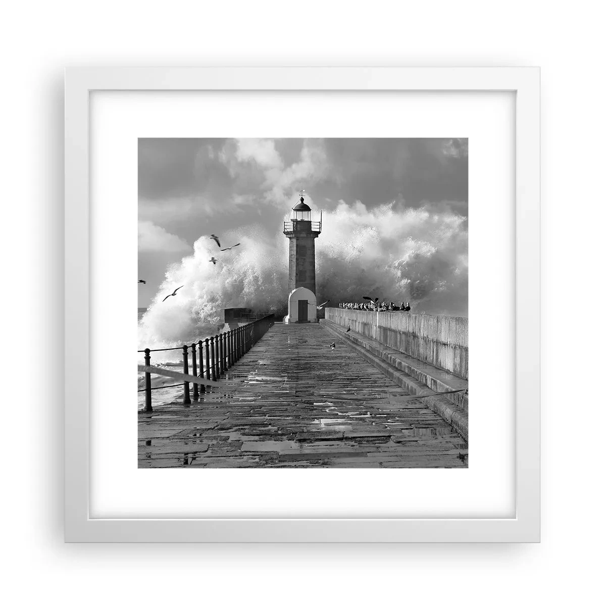 Affiche dans un cadre blanc - Poster - Sans peur - 30x30 cm