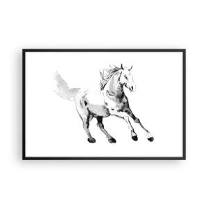 Affiche dans un cadre noir - Poster - Âme indomptée - 91x61 cm