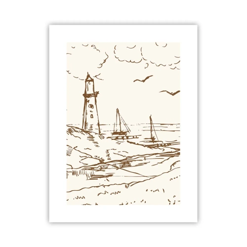 Affiche - Poster - Esquisse de souvenirs d'été - 30x40 cm