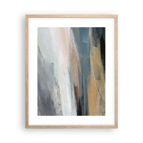 Affiche dans un chêne clair - Poster - Abstraction : paysage nordique - 40x50 cm