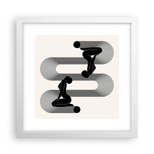 Affiche dans un cadre blanc - Poster - Symétrie sensuelle - 30x30 cm