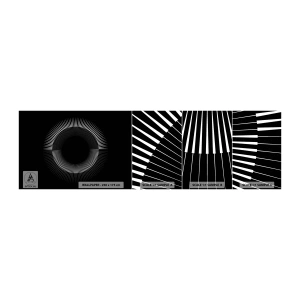 Échantillon de Papier Peint Autocollant Deluxe Sticker - Soleil noir - Sombre, Soleil, Roue - 100x30 cm