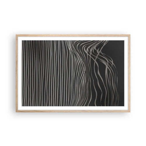 Affiche dans un chêne clair - Poster - Rythme et accent - 91x61 cm