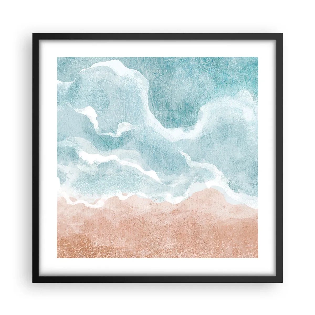 Affiche dans un cadre noir - Poster - Abstraction du nuage - 50x50 cm