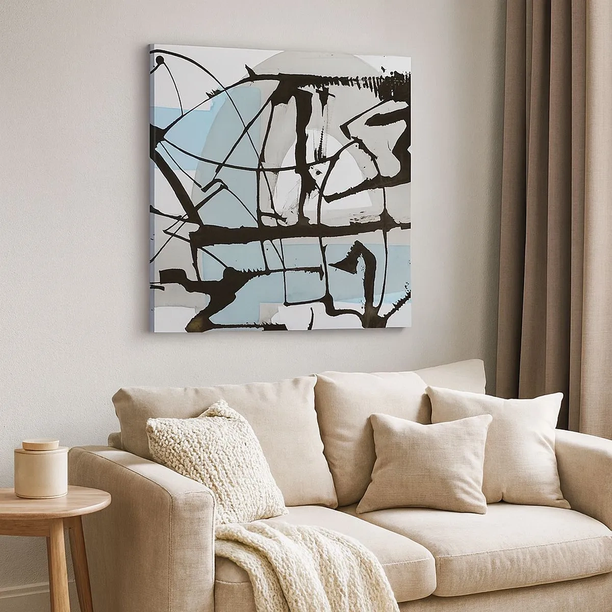 Impression sur toile - Image sur toile - Bleu malgré tout - 30x30 cm