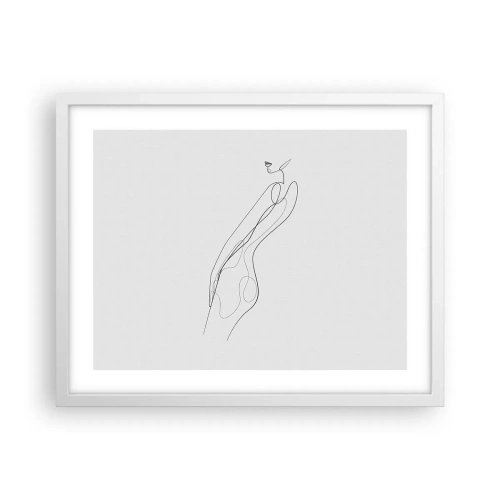 Affiche dans un cadre blanc - Poster - Juste une promesse - 50x40 cm