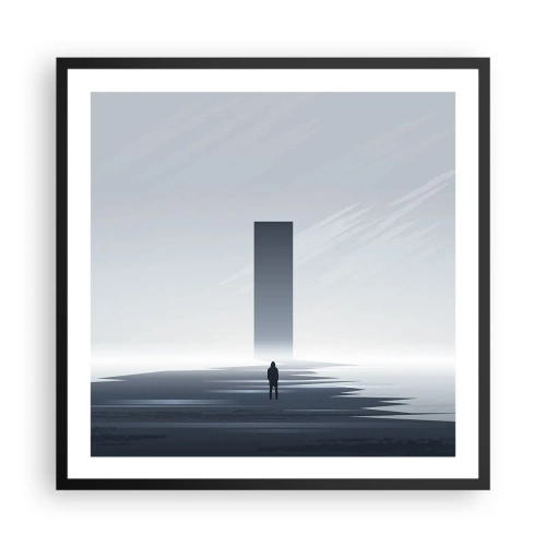 Affiche dans un cadre noir - Poster - Opportunité ou menace ? - 60x60 cm