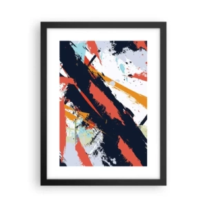 Affiche dans un cadre noir - Poster - Composition dynamique - 30x40 cm