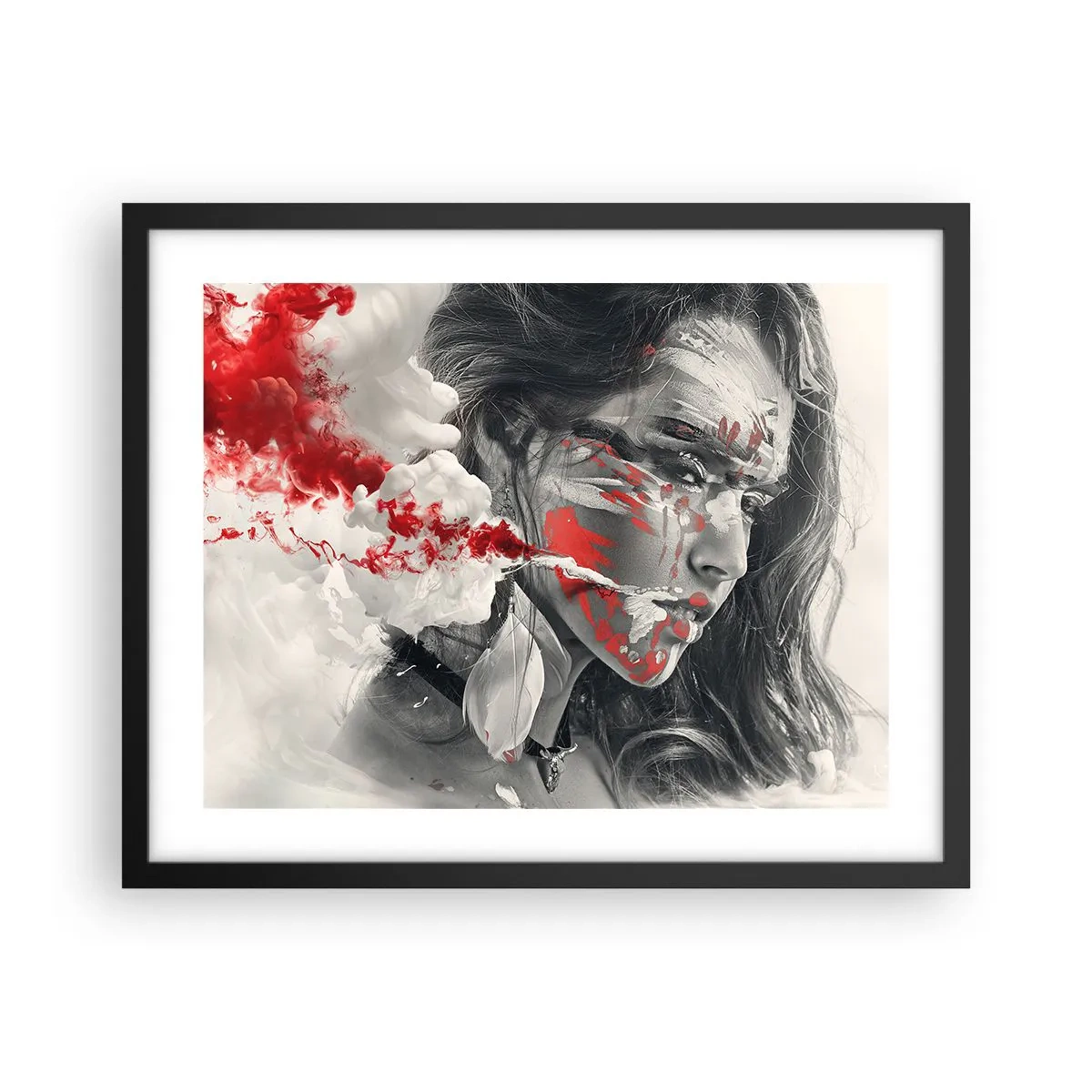 Affiche dans un cadre noir - Poster - Dans les fumées de l'absurde - 50x40 cm