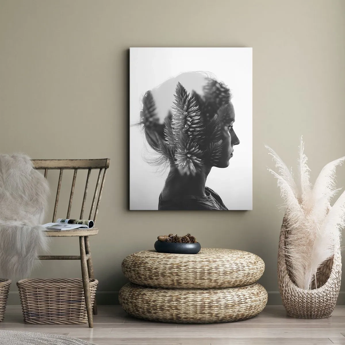 Impression sur toile - Image sur toile - Dame de la pinède - 55x100 cm