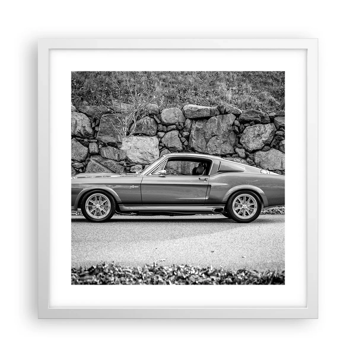 Affiche dans un cadre blanc - Poster - Légende des années 60 - 40x40 cm