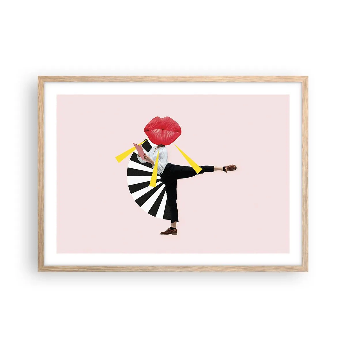 Affiche dans un chêne clair - Poster - Pop-art surréaliste - 70x50 cm