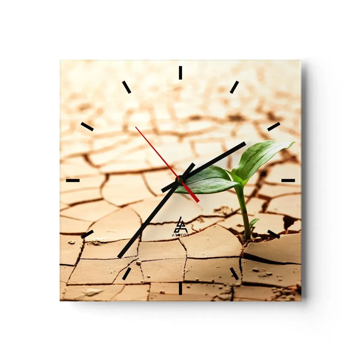 Horloge murale - Pendule murale - La force indomptable de la vie - 40x40 cm