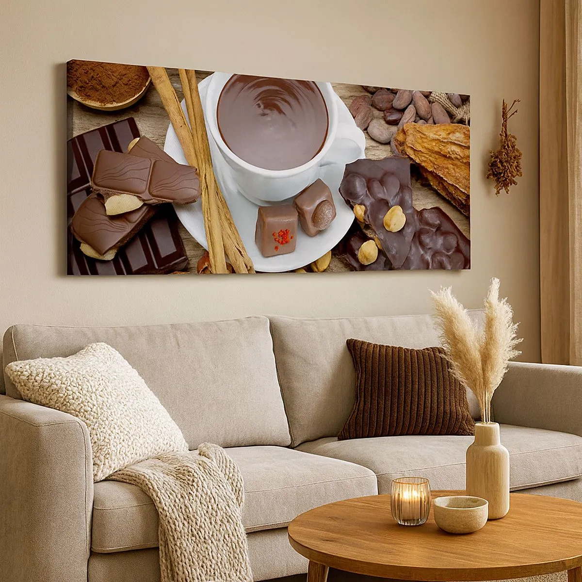 Impression sur toile - Image sur toile - D'une chocolaterie de conte de fées - 100x40 cm