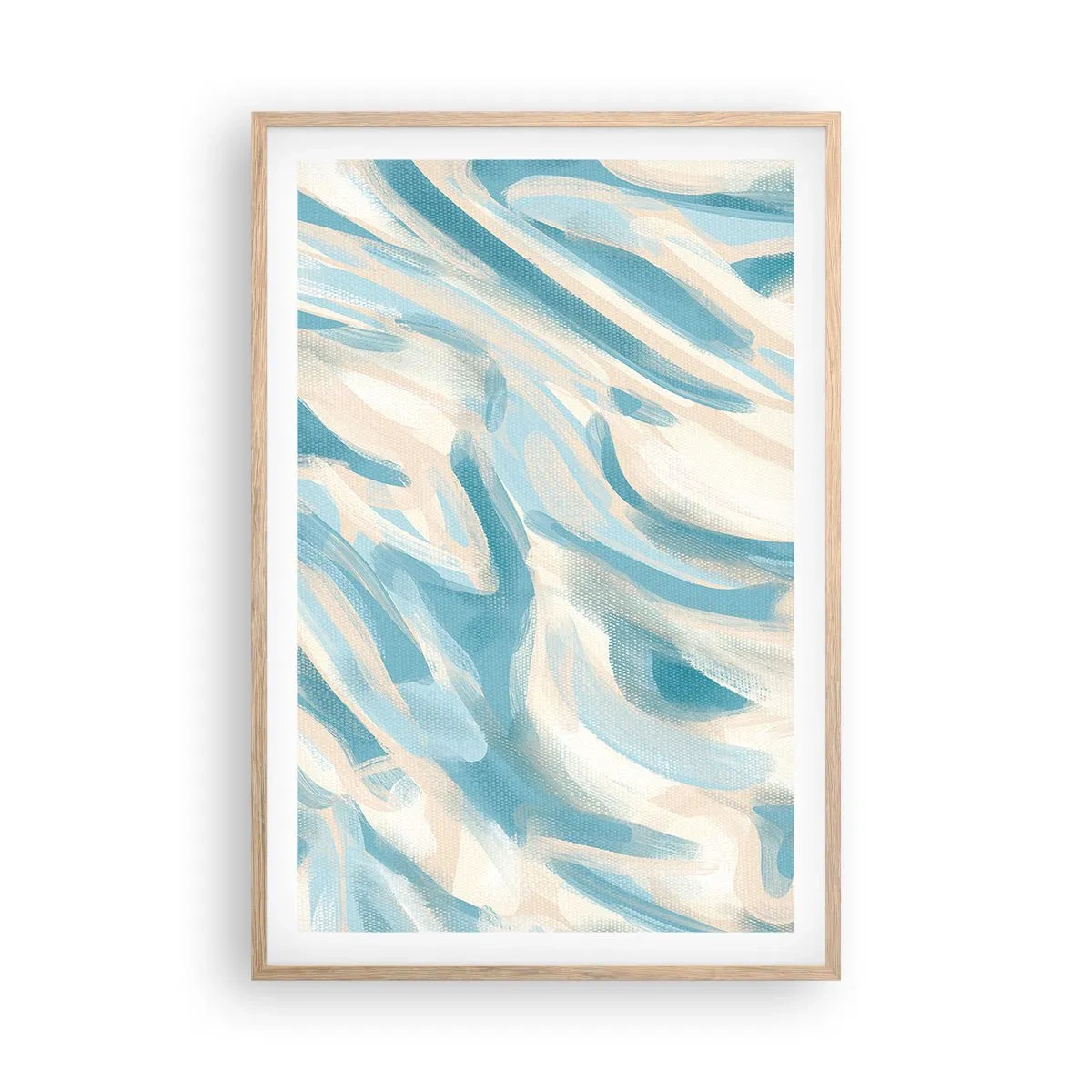 Affiche dans un chêne clair - Poster - Brise printanière - 61x91 cm