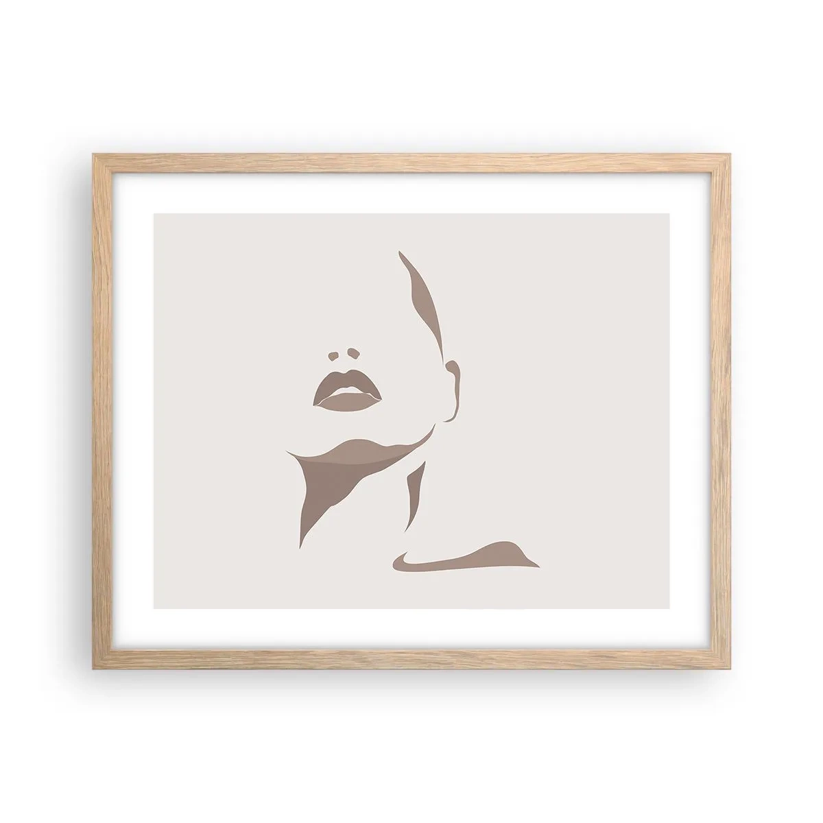 Affiche dans un chêne clair - Poster - Fait de lumière et d'ombre - 50x40 cm