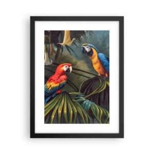 Affiche dans un cadre noir - Poster - Romantisme dans les tropiques - 30x40 cm