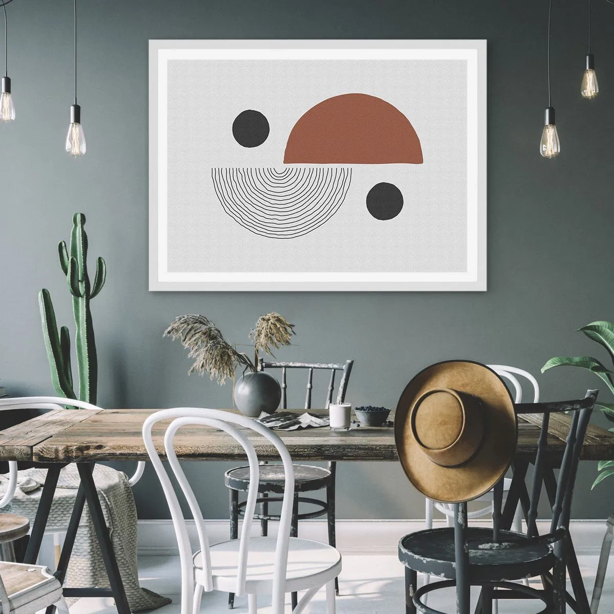 Affiche dans un cadre blanc - Poster - Perfection de la roue - 50x40 cm