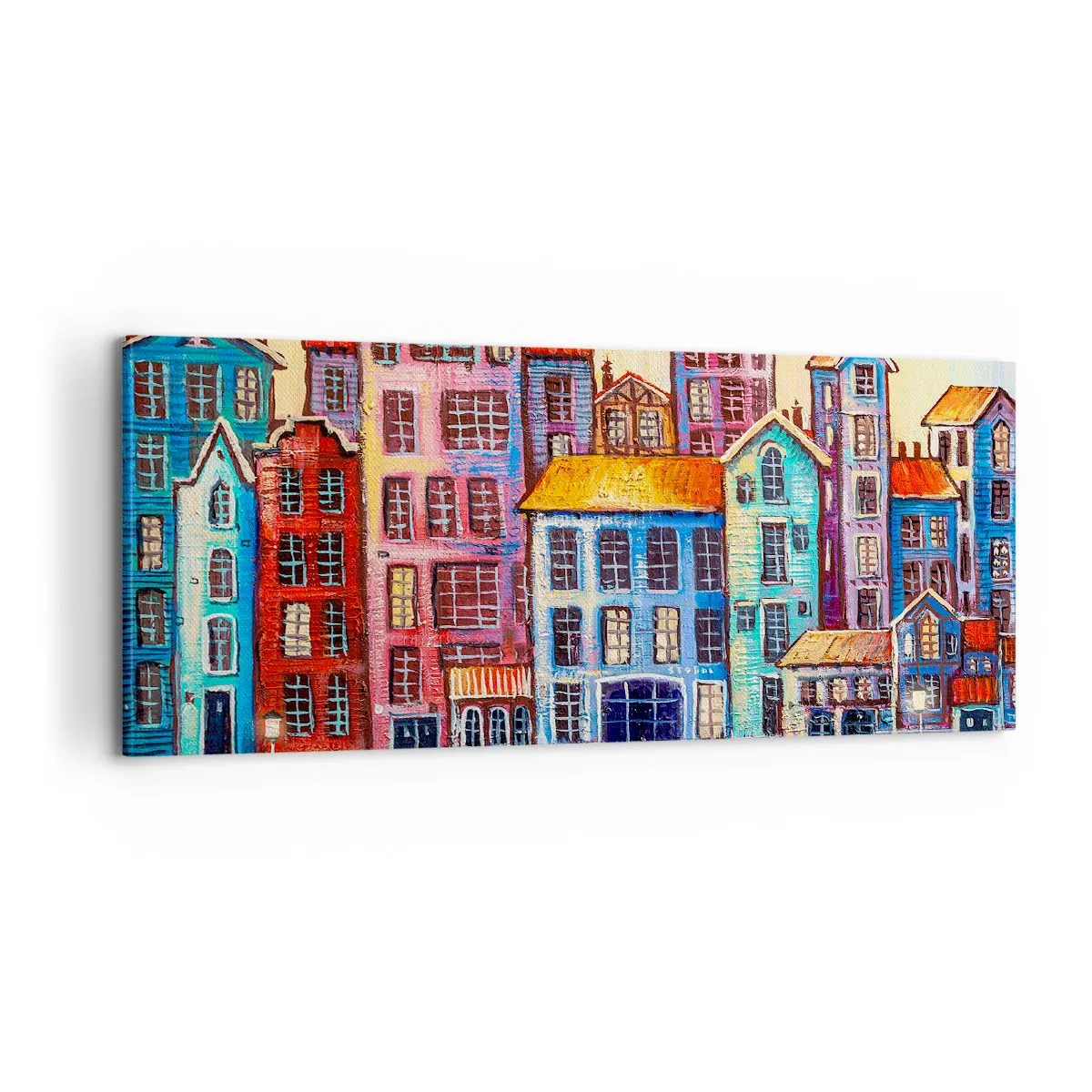 Impression sur toile - Image sur toile - Une ville comme dans un conte de fées - 100x40 cm
