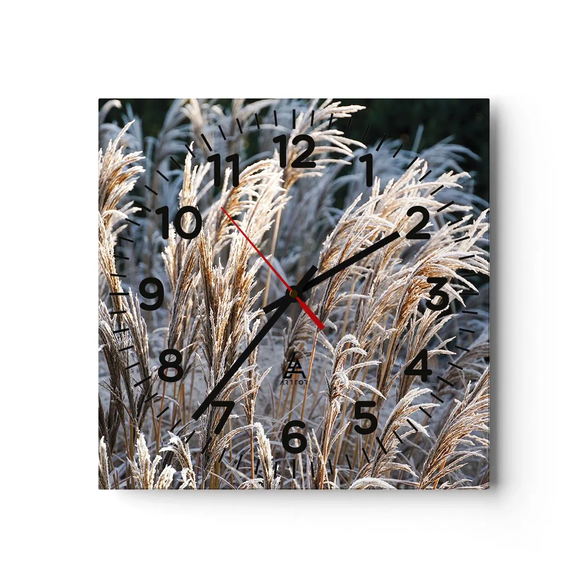 Horloge murale - Pendule murale - Habillé de givre - 40x40 cm