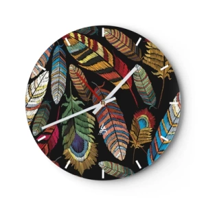 Horloge murale - Pendule murale - Le carnaval des oiseaux - 40x40 cm