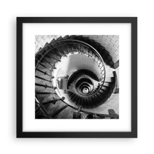 Affiche dans un cadre noir - Poster - De plus en plus haut - 30x30 cm