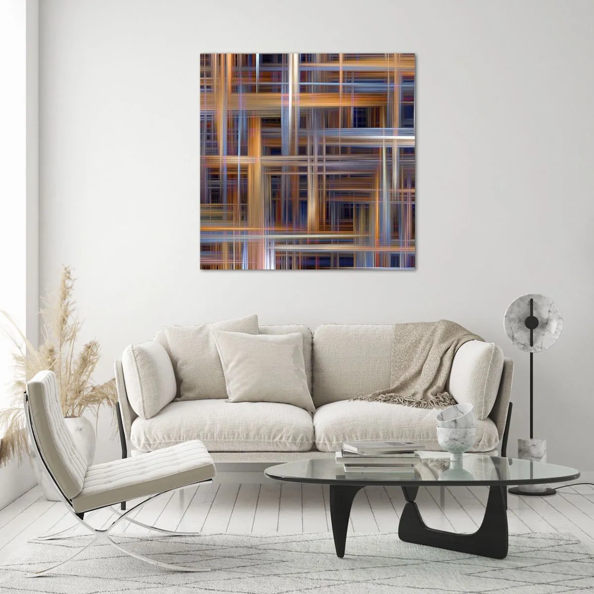 Impression sur verre - Image sur verre - Tissé de lumière - 70x70 cm