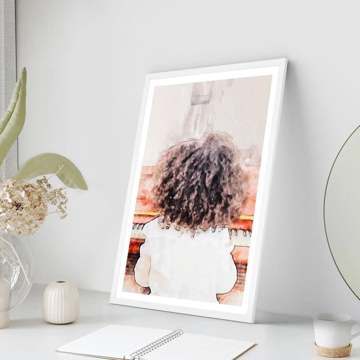 Affiche dans un cadre blanc - Poster - Dans un nouveau monde - 40x50 cm