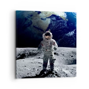 Impression sur toile - Image sur toile - Salutations de la lune - 70x70 cm