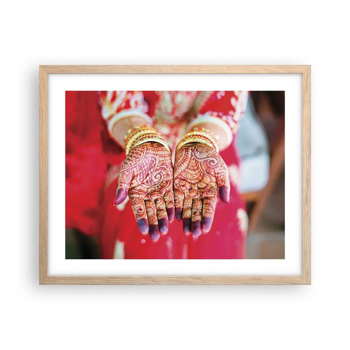 Affiche dans un chêne clair - Poster - Prêt à saisir votre chance - 50x40 cm