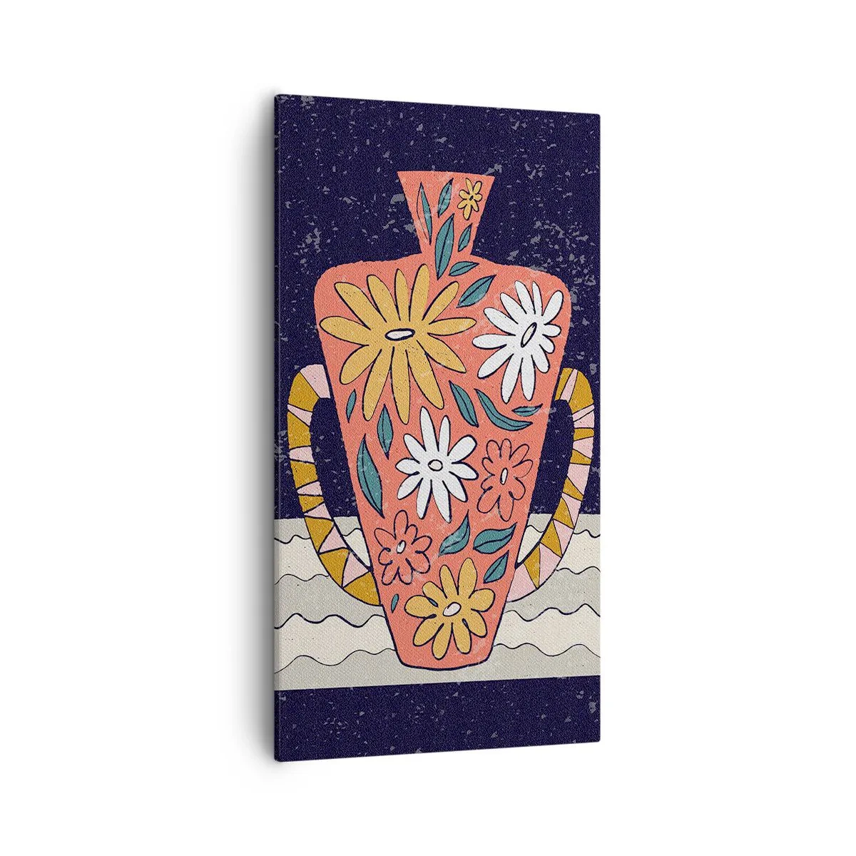 Impression sur toile - Image sur toile - Cruche peinte - 55x100 cm