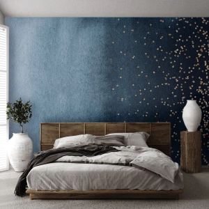 Papier Peint Autocollant Deluxe Sticker - Composition - phases bleues - Abstraction, Morceau, Conception - 350x256 cm