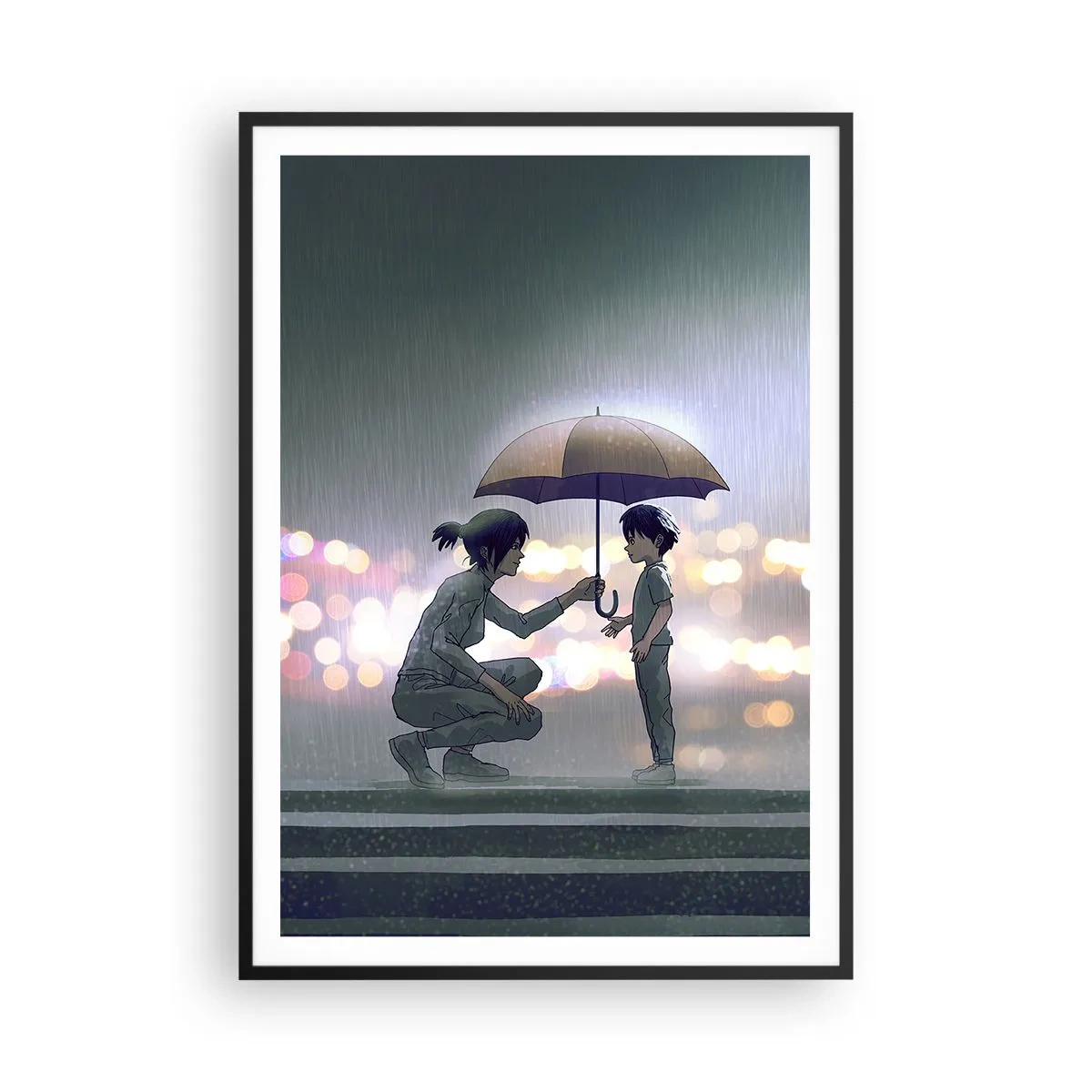 Affiche dans un cadre noir - Poster - Et maintenant, tout va bien - 70x100 cm