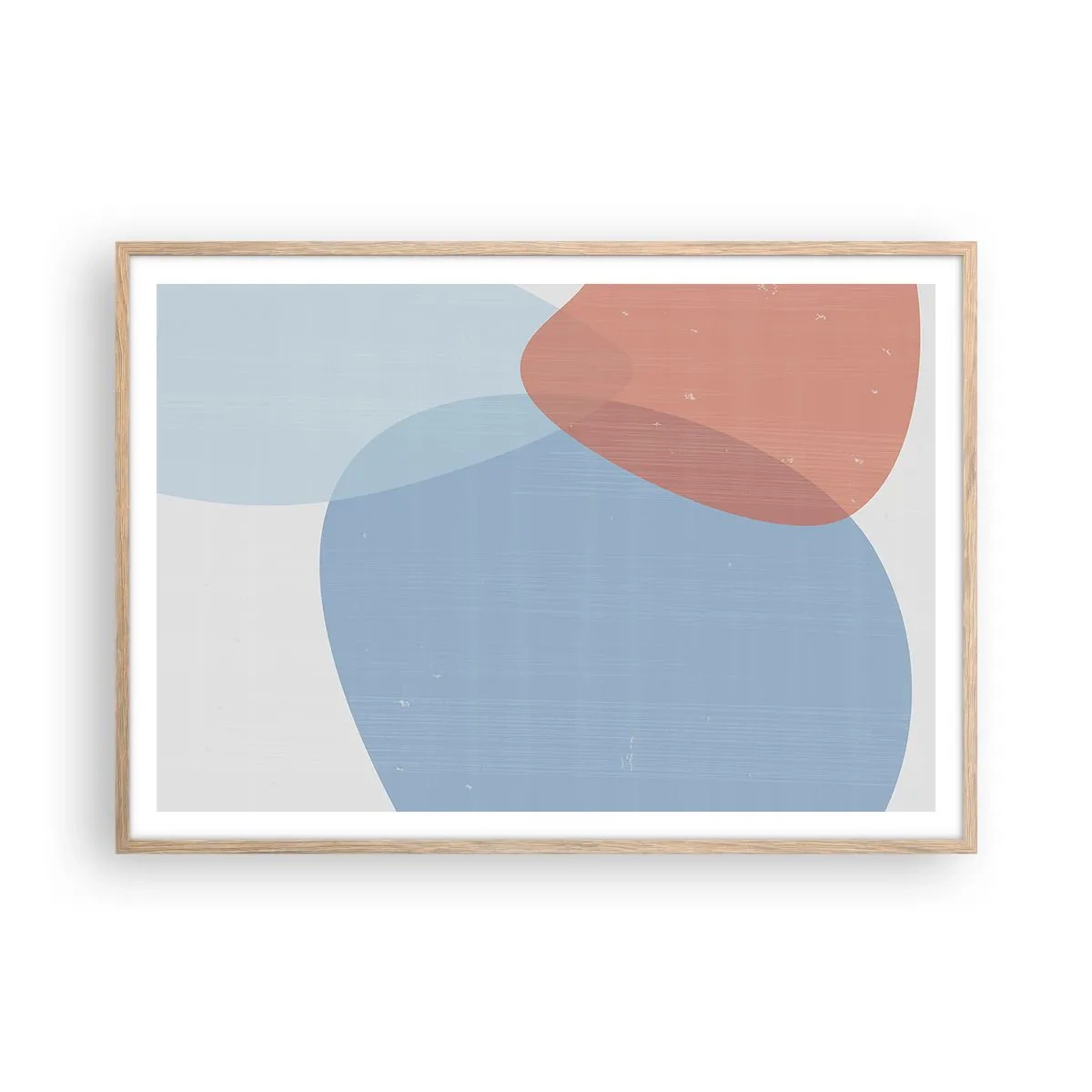 Affiche dans un chêne clair - Poster - Relations pastel - 100x70 cm