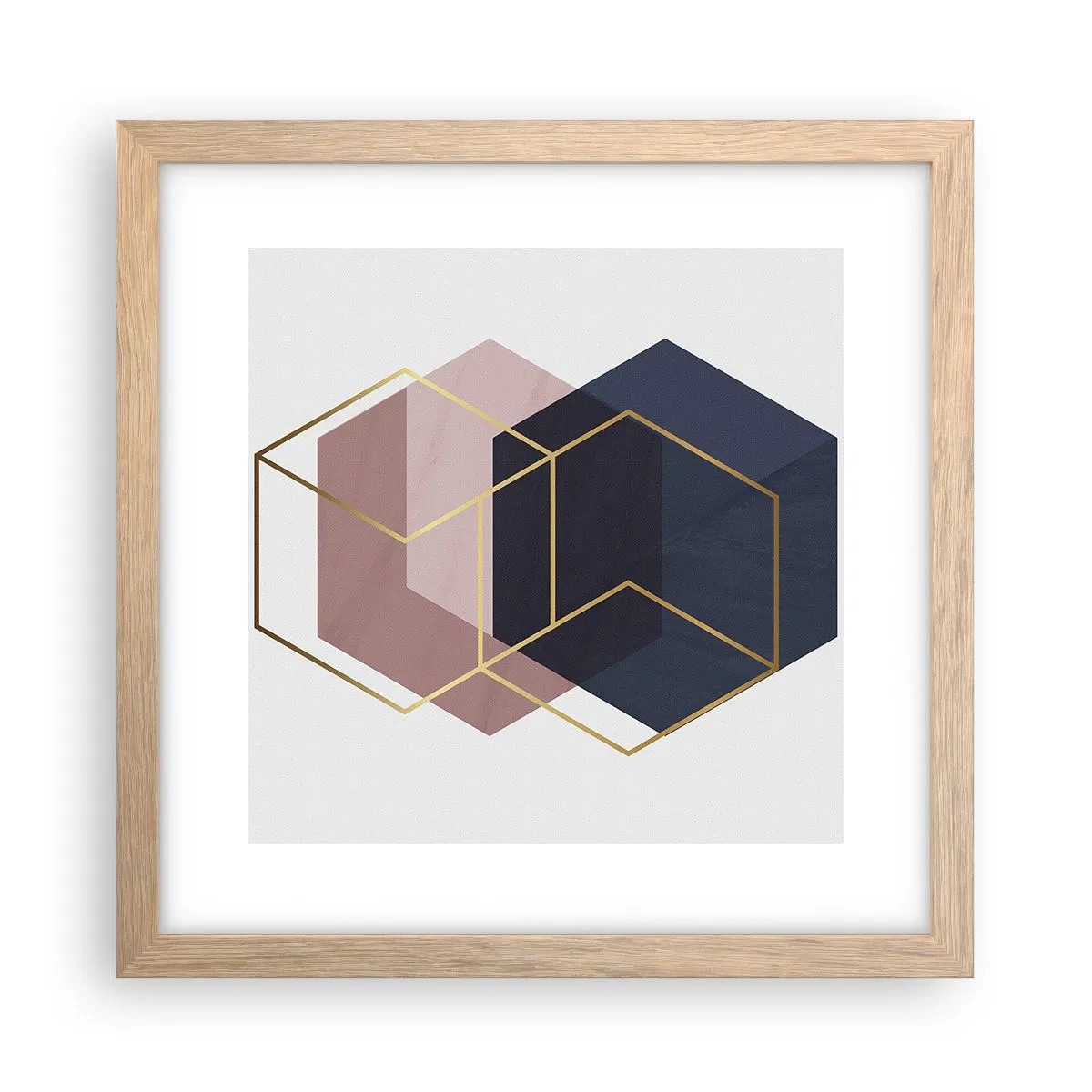 Affiche dans un chêne clair - Poster - Le pouvoir de la simplicité - 30x30 cm