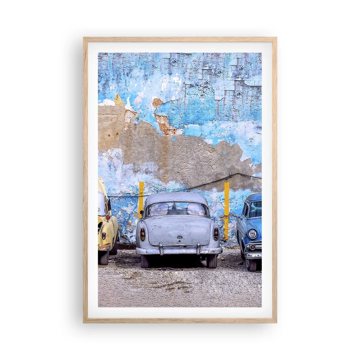 Affiche dans un chêne clair - Poster - Rencontre de vétérans - 61x91 cm